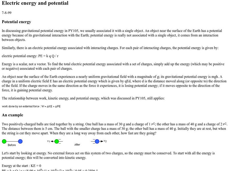 Boston University: Electric Energy and Potential Website Boston University: Electric Energy and Potential Website