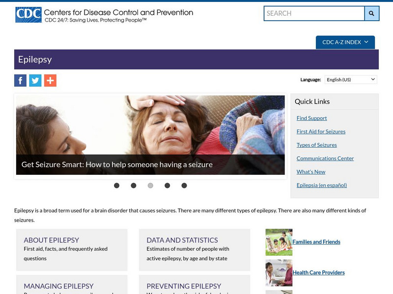 Centers for Disease Control: Epilepsy, a Common Disabling Neurological Condition Handout