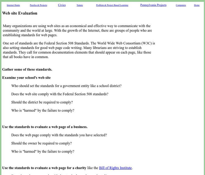 Mrs. O's House: Web Site Evaluation Lesson Plan Mrs. O's House: Web Site Evaluation Lesson Plan
