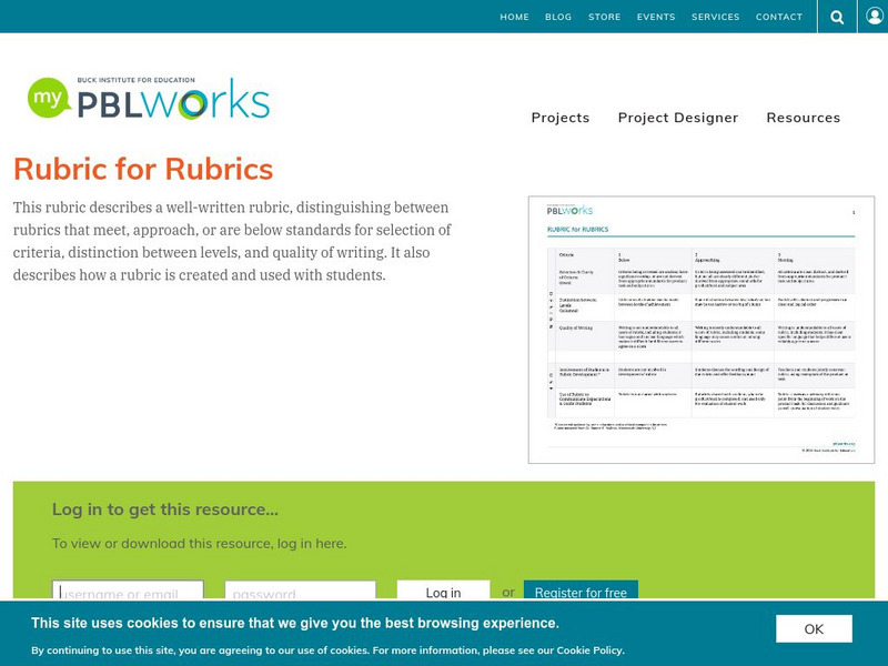 Pbl Works: Rubric for Rubrics Rubric Pbl Works: Rubric for Rubrics Rubric