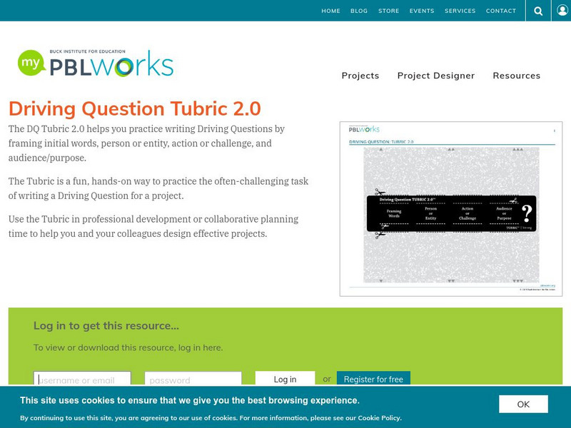 Pbl Works: Driving Question Tubric 2.0 Professional Doc Pbl Works: Driving Question Tubric 2.0 Professional Doc
