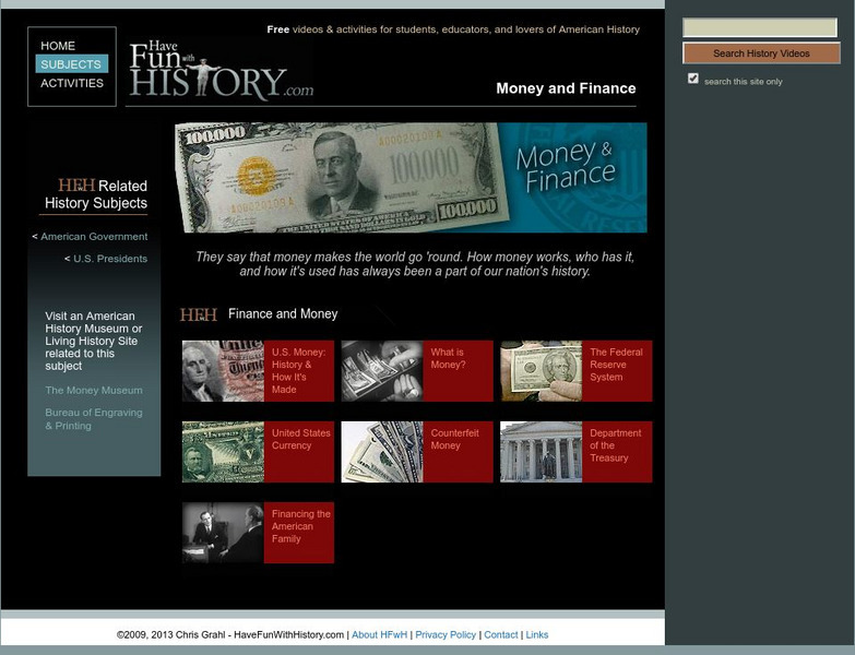Have Fun With History: Finance and Money Unit Plan Have Fun With History: Finance and Money Unit Plan