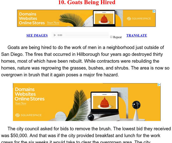 Esl: English for Intermediate Learners (2): Goats Being Hired Unit Plan Esl: English for Intermediate Learners (2): Goats Being Hired Unit Plan