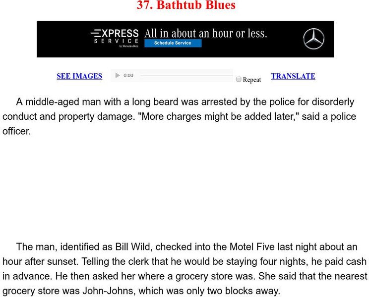 Esl: English for Intermediate Learners (2): Bathtub Blues Unit Plan Esl: English for Intermediate Learners (2): Bathtub Blues Unit Plan