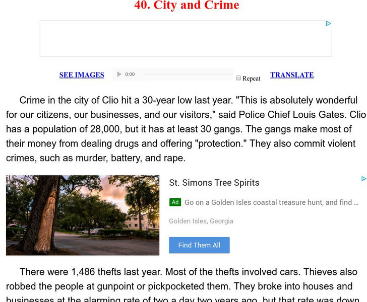 Esl: English for Intermediate Learners (2): City and Crime Unit Plan Esl: English for Intermediate Learners (2): City and Crime Unit Plan