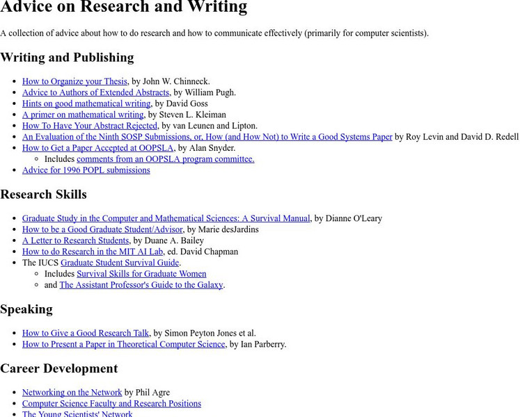 Carnegie Mellon: Advice on Research and Writing Website Carnegie Mellon: Advice on Research and Writing Website