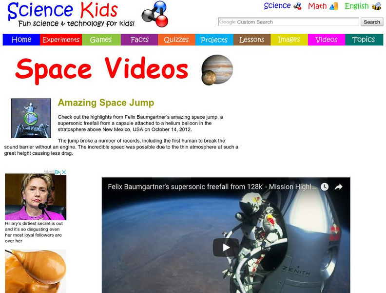 Science Kids: Space Videos: Amazing Space Jump Instructional Video
