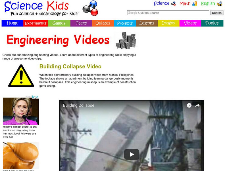 Science Kids: Engineering Videos: Building Collapse Video Instructional Video