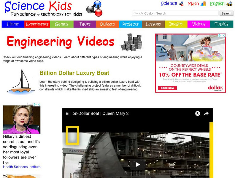 Science Kids: Engineering Videos: Billion Dollar Luxury Boat Instructional Video Science Kids: Engineering Videos: Billion Dollar Luxury Boat Instructional Video