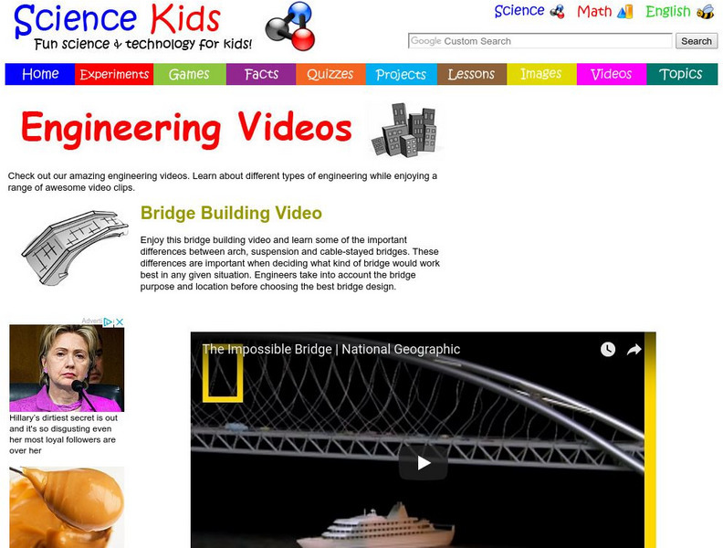 Science Kids: Engineering Videos: Bridge Building Video Instructional Video