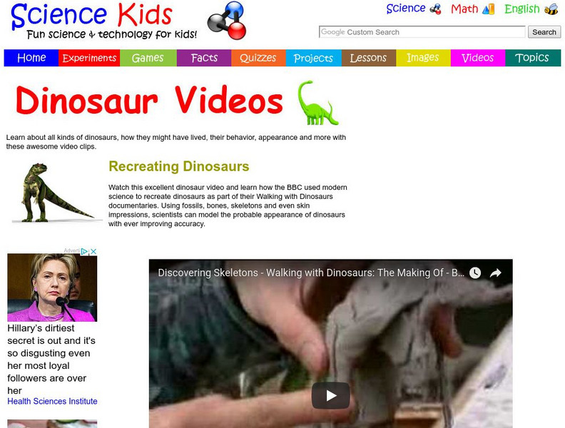 Science Kids: Dinosaur Videos: Recreating Dinosaurs Instructional Video Science Kids: Dinosaur Videos: Recreating Dinosaurs Instructional Video