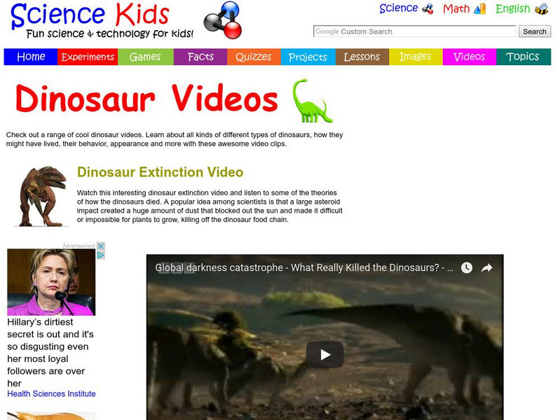 Science Kids: Dinosaur Videos: Dinosaur Extinction Video Instructional Video Science Kids: Dinosaur Videos: Dinosaur Extinction Video Instructional Video