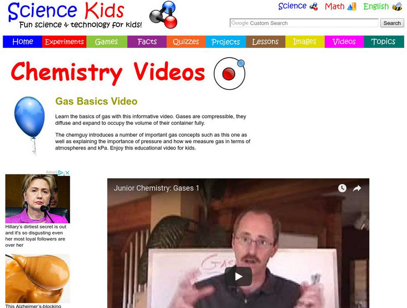 Science Kids: Chemistry Video: Gas Basics Video Instructional Video