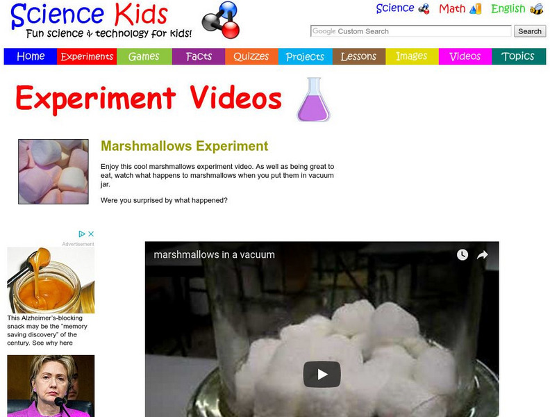 Science Kids: Experiment Videos: Marshmallows Experiment Instructional Video Science Kids: Experiment Videos: Marshmallows Experiment Instructional Video