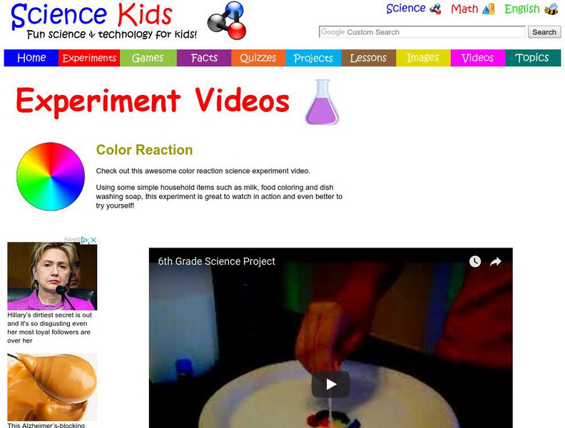 Science Kids: Experiment Videos: Color Reaction Instructional Video