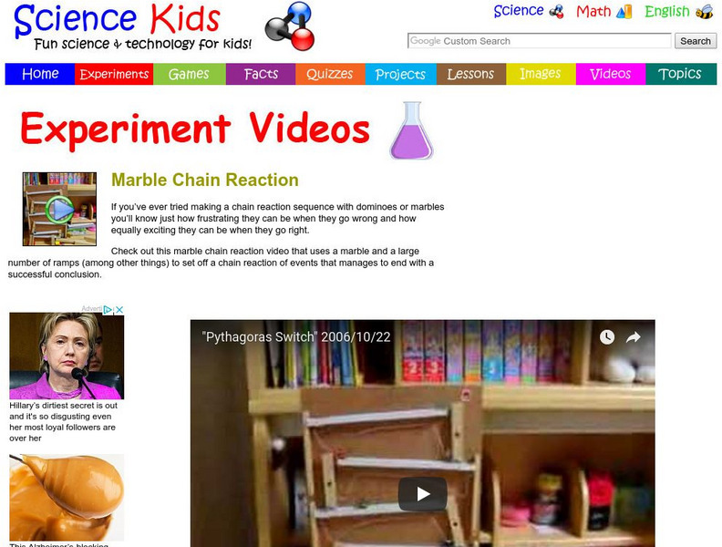 Science Kids: Experiment Video: Marble Chain Reaction Instructional Video