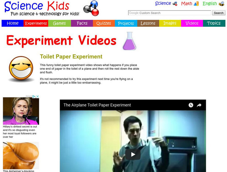 Science Kids: Experiment Videos: Toilet Paper Experiment Instructional Video Science Kids: Experiment Videos: Toilet Paper Experiment Instructional Video