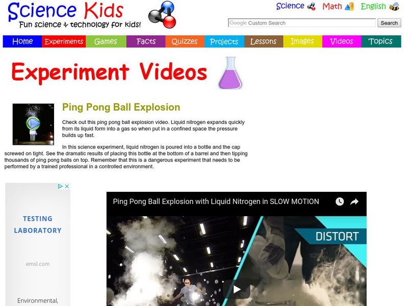 Science Kids: Experiment Videos: Ping Pong Ball Explosion Instructional Video Science Kids: Experiment Videos: Ping Pong Ball Explosion Instructional Video