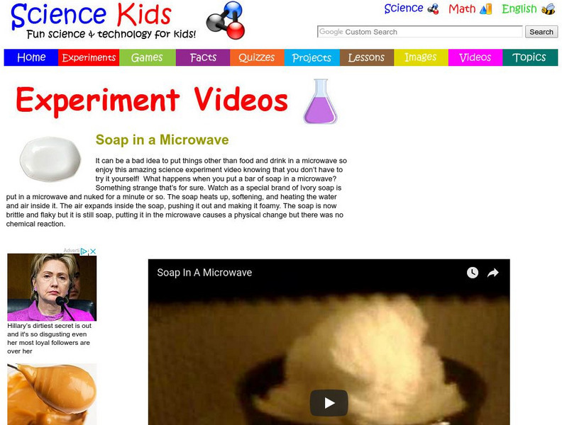 Science Kids: Experiment Videos: Soap in a Microwave Instructional Video