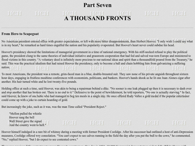 Ibiblio: Hoover Library: A Thousand Fronts Activity Ibiblio: Hoover Library: A Thousand Fronts Activity