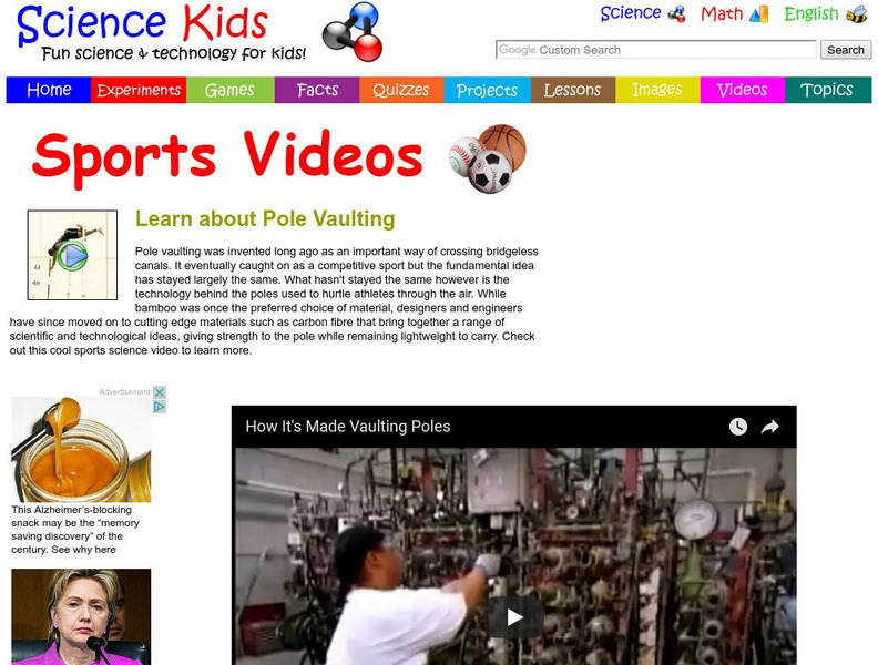 Science Kids: Sports Videos: Learn About Pole Vaulting Instructional Video