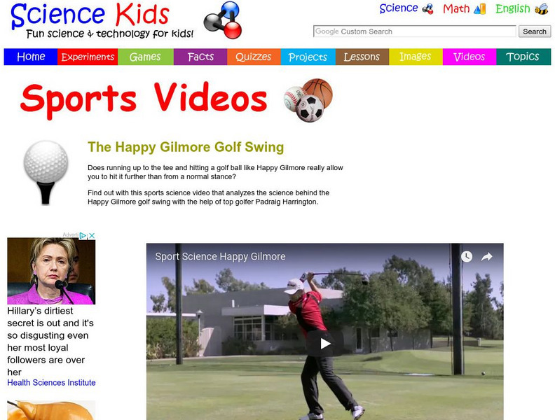 Science Kids: Sports Videos: The Happy Gilmore Golf Swing Instructional Video