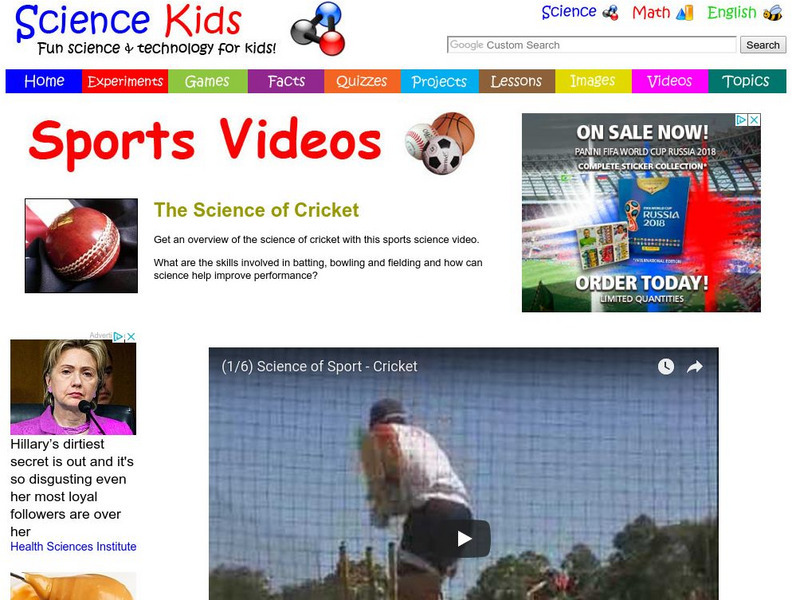 Science Kids: Sports Videos: The Science of Cricket Instructional Video
