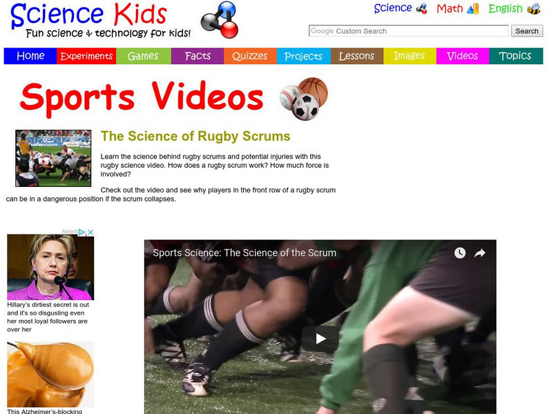 Science Kids: Sports Videos: The Science of Rugby Scrums Instructional Video