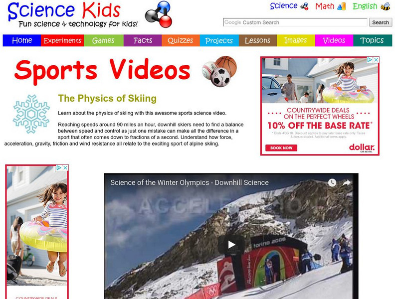 Science Kids: Sports Videos: The Physics of Skiing Instructional Video