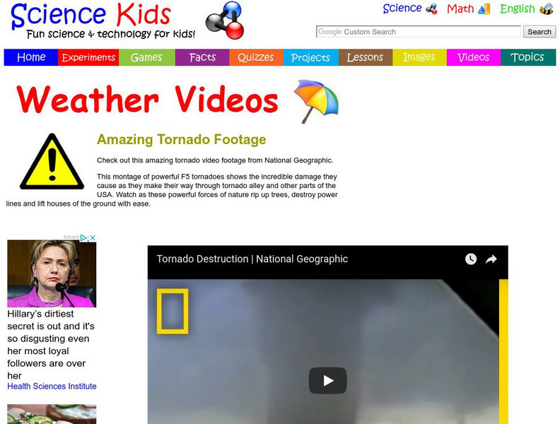 Science Kids: Weather Videos: Amazing Tornado Footage Instructional Video Science Kids: Weather Videos: Amazing Tornado Footage Instructional Video