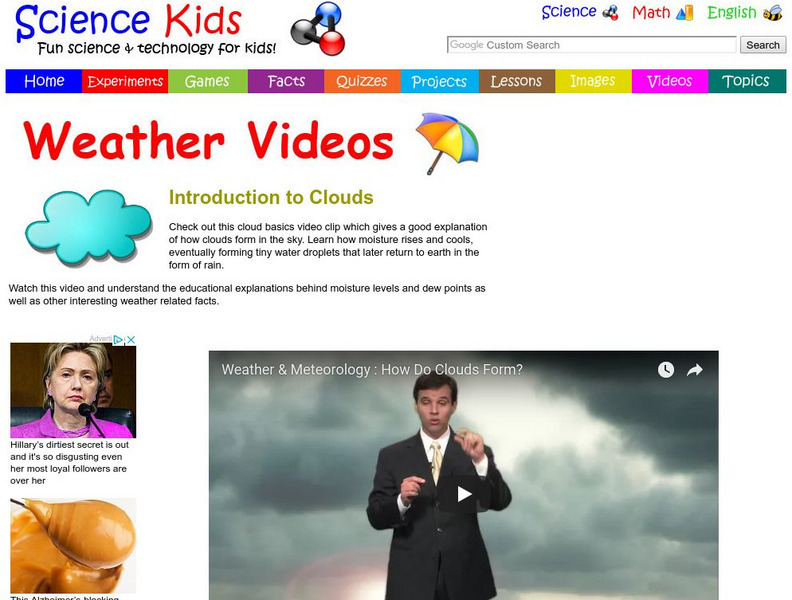 Science Kids: Weather Videos: Introduction to Clouds Instructional Video