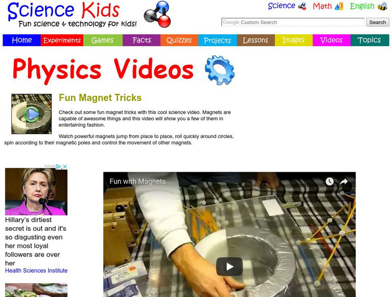Science Kids: Physics Videos: Fun Magnet Tricks Instructional Video