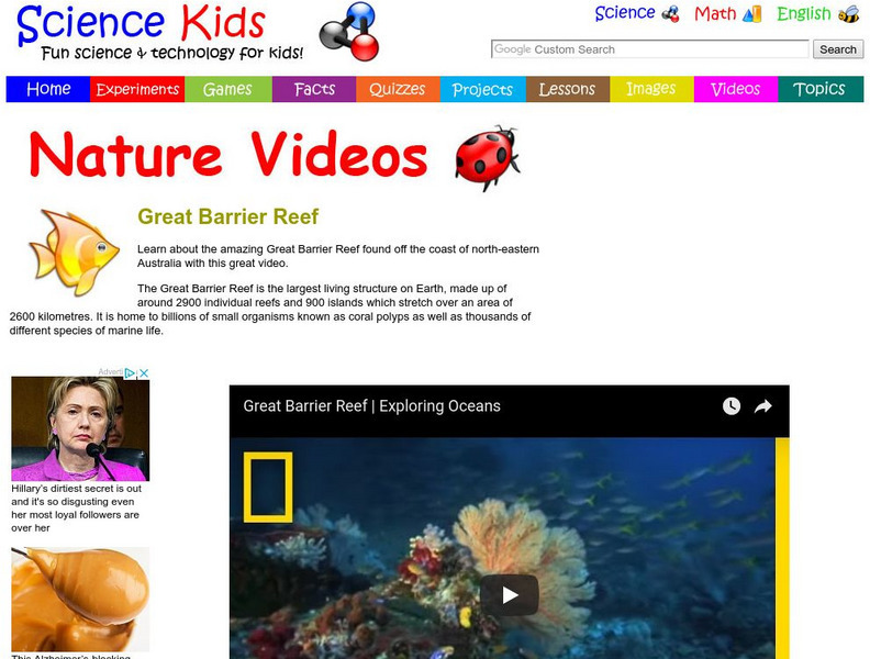 Science Kids: Nature Videos: Great Barrier Reef Instructional Video