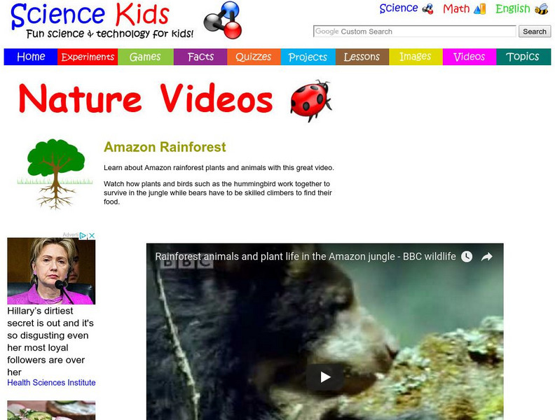 Science Kids: Nature Videos: Amazon Rainforest Instructional Video