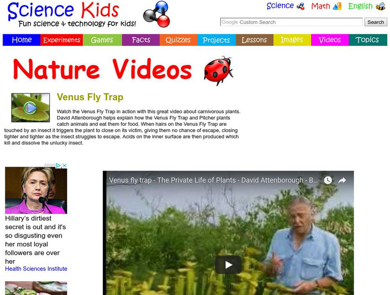 Science Kids: Nature Videos: Venus Fly Trap Instructional Video