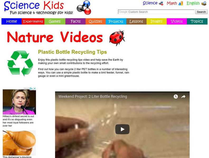 Science Kids: Nature Videos: Plastic Bottle Recycling Tips Instructional Video