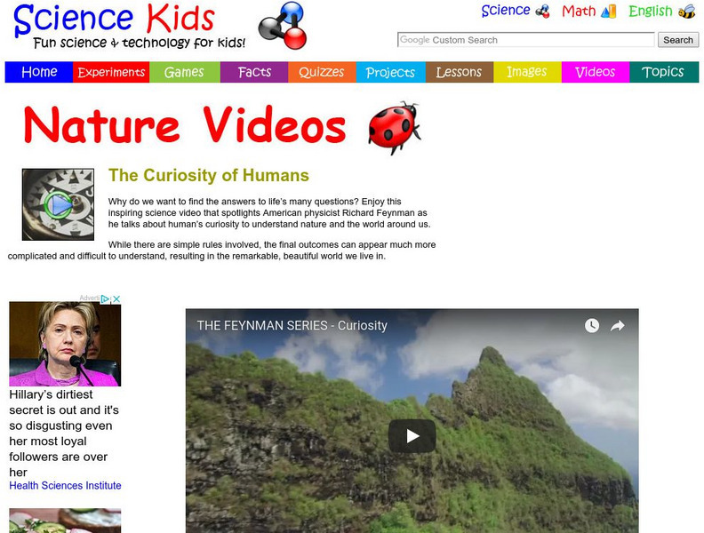 Science Kids: Nature Videos: The Curiosity of Humans Instructional Video Science Kids: Nature Videos: The Curiosity of Humans Instructional Video