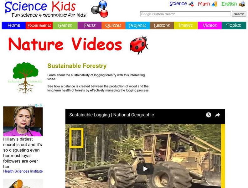 Science Kids: Nature Videos: Sustainable Forestry Instructional Video