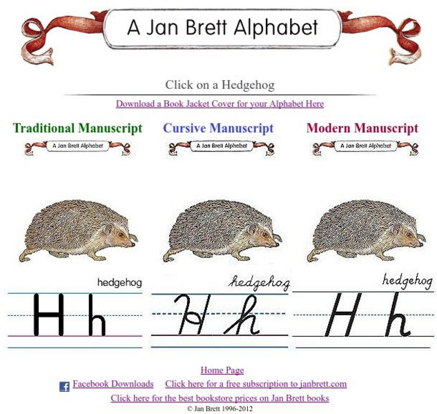 Jan Brett: A Jan Brett Alphabet Graphic Jan Brett: A Jan Brett Alphabet Graphic