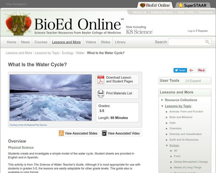 Bio Ed Online: What Is the Water Cycle? Lesson Plan Bio Ed Online: What Is the Water Cycle? Lesson Plan