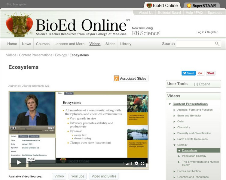 Bio Ed Online: Ecosystems Instructional Video Bio Ed Online: Ecosystems Instructional Video