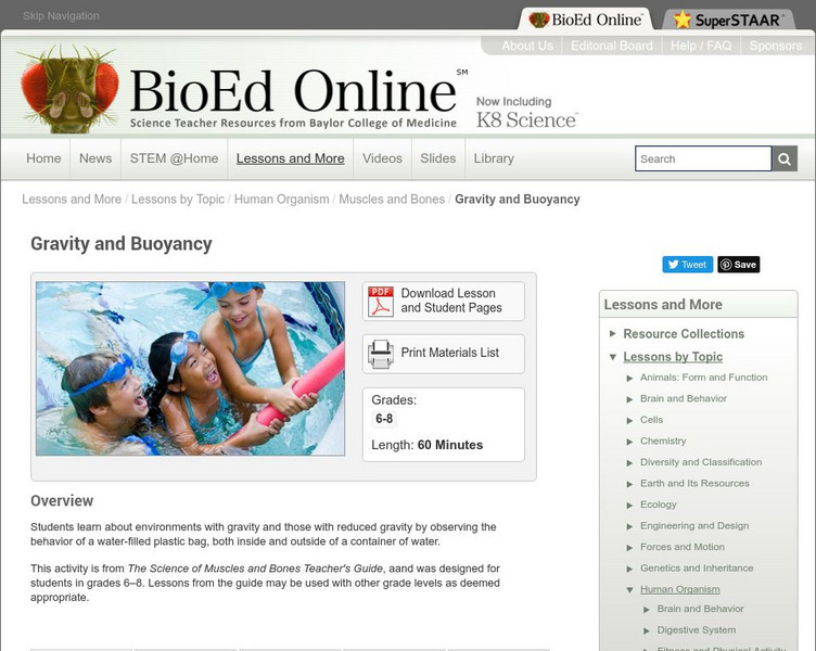 Bio Ed Online: Gravity and Buoyancy Lesson Plan Bio Ed Online: Gravity and Buoyancy Lesson Plan