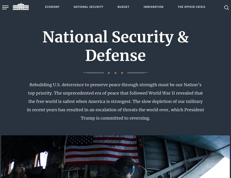 The White House: National Security & Defense Website The White House: National Security & Defense Website