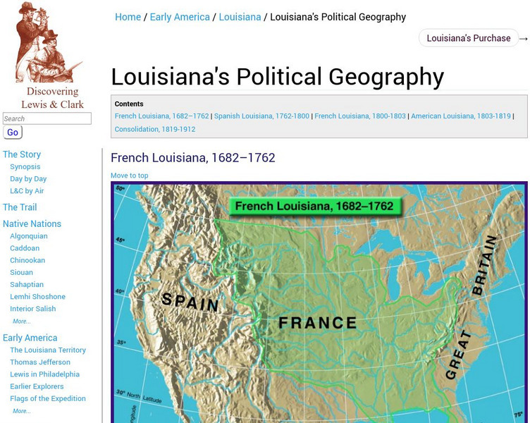 Discovering Lewis & Clark: Political Geography: 1682 to 1912 Article Discovering Lewis & Clark: Political Geography: 1682 to 1912 Article