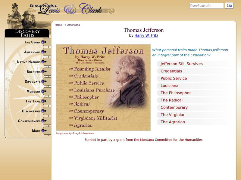 Discovering Lewis & Clark: America in 1803: Thomas Jefferson Handout Discovering Lewis & Clark: America in 1803: Thomas Jefferson Handout
