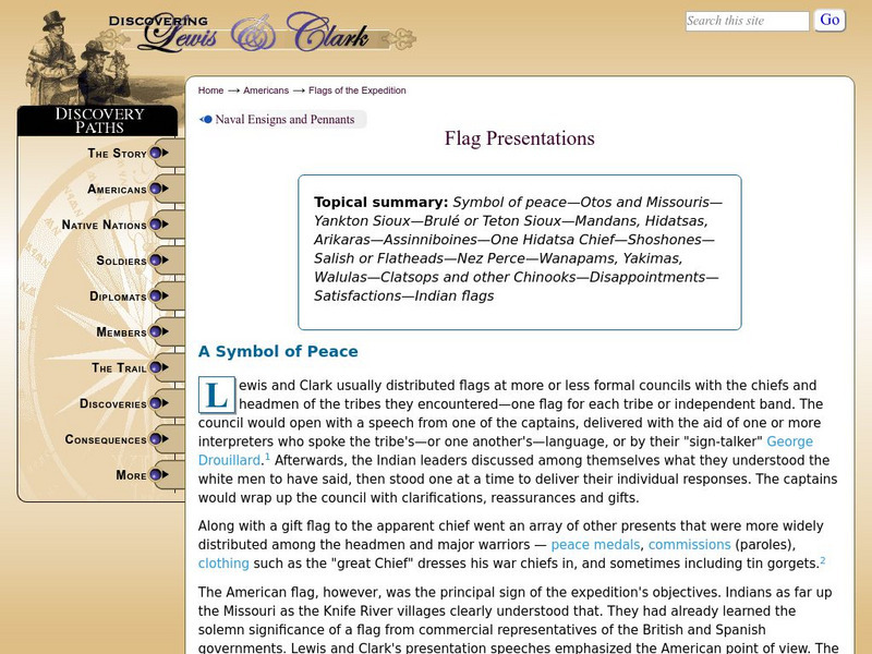 Discovering Lewis & Clark: Flag Presentations Article Discovering Lewis & Clark: Flag Presentations Article
