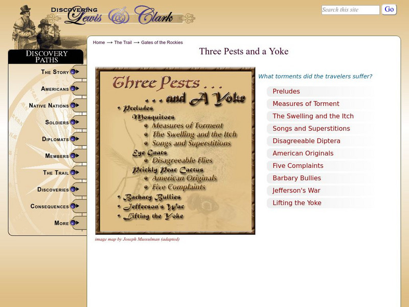 Discovering Lewis & Clark: Three Pests and a Yoke Website Discovering Lewis & Clark: Three Pests and a Yoke Website
