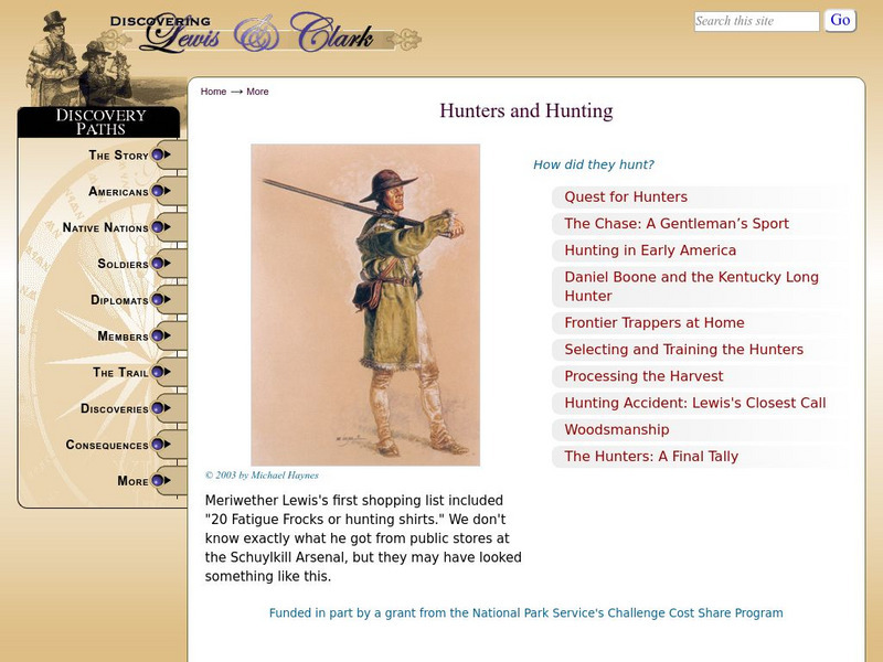 Discovering Lewis & Clark: Hunters and Hunting Website Discovering Lewis & Clark: Hunters and Hunting Website