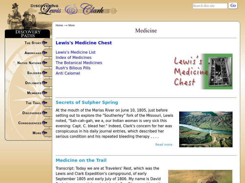 Discovering Lewis & Clark: Medicine on the Trail Instructional Video Discovering Lewis & Clark: Medicine on the Trail Instructional Video