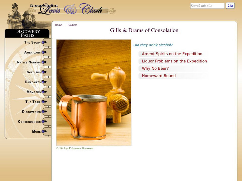 Discovering Lewis & Clark: Gills & Drams of Consolation Website Discovering Lewis & Clark: Gills & Drams of Consolation Website